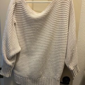 White chunky sweater